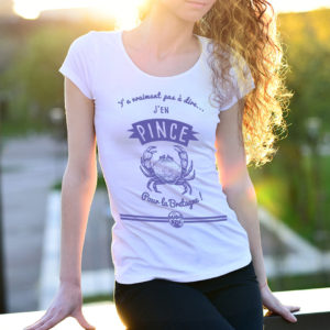 T-shirt Pince modèle femme bzh breizh bretagne